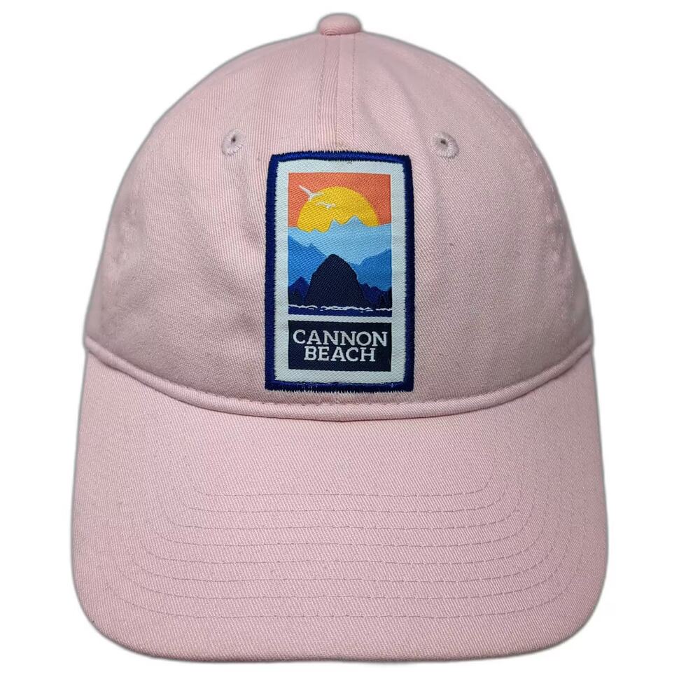 Gear Baseball Cap Pink Blue OS Cannon Beach Oregon USA Adjustable Hat Patch